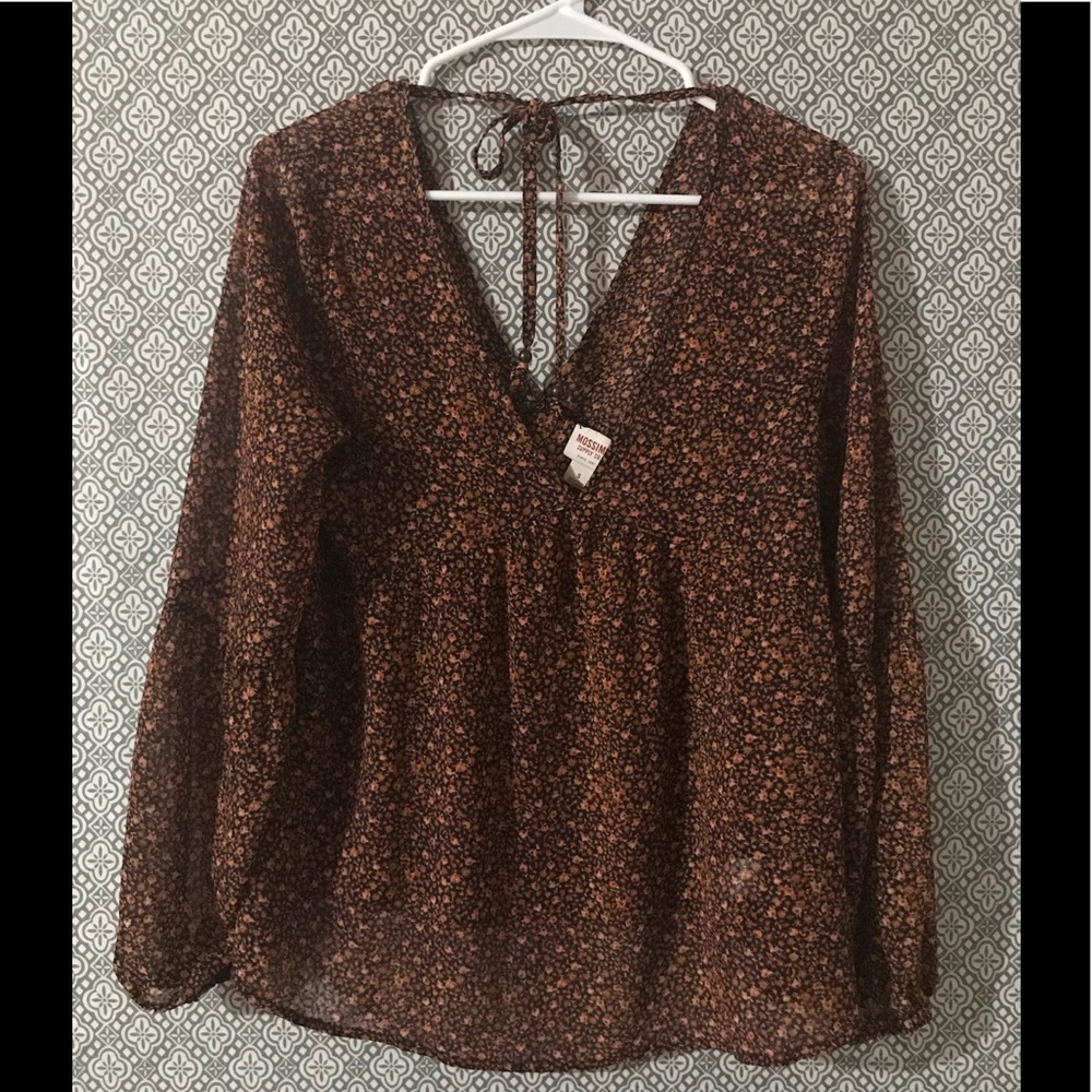 Mossimo Supply Co. floral sheer tunic